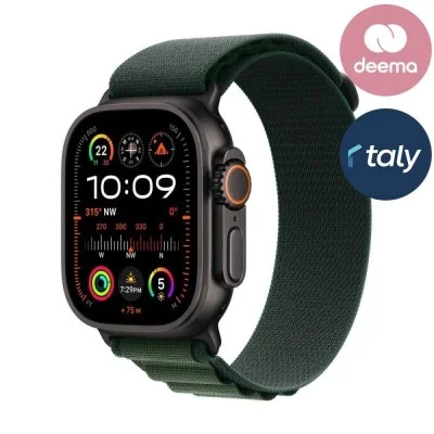 Apple Watch Ultra 2 Gps + Cellular 49Mm Black Titanium Case With Dark Green Alpine Loop - Large